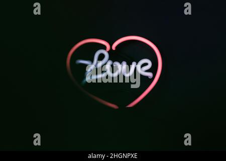 Background with love sign can be used as concept for St. Valentine's Day advertisement. Stock Photo