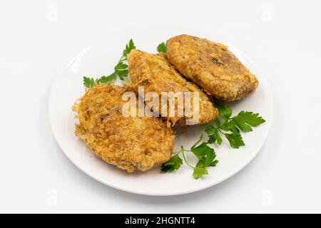 Turkish traditional Food kadinbudu kofte ( meatball ) rice and meat falafel. Traditional Mediterranean cuisine delicacies Stock Photo