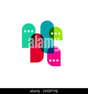 Set of comment bubbles, online dialog icon. Message, communication logo. Talk, conversation symbol. Opinions vector concept. Chat, support illustratio Stock Vector