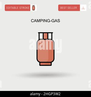 Camping-gas Simple vector icon. Stock Vector