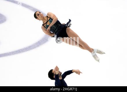 Deanna STELLATO-DUDEK & Maxime DESCHAMPS (CAN), At Kiss & Cry During ...