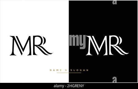 MR. RM Abstract Letters Logo monogram Stock Vector