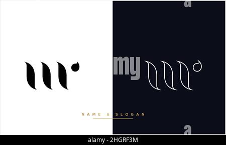 MR. RM Abstract Letters Logo monogram Stock Vector