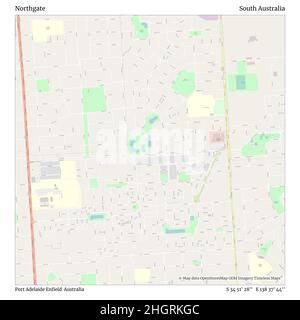 Northgate, Port Adelaide Enfield, Australia, South Australia, S 34 51' 28'', E 138 37' 44'', map, Timeless Map published in 2021. Travelers, explorers and adventurers like Florence Nightingale, David Livingstone, Ernest Shackleton, Lewis and Clark and Sherlock Holmes relied on maps to plan travels to the world's most remote corners, Timeless Maps is mapping most locations on the globe, showing the achievement of great dreams Stock Photo