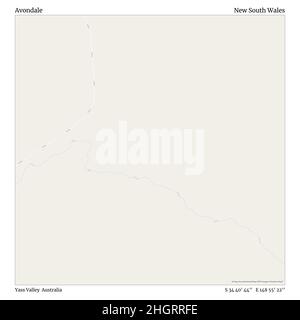 Avondale, Yass Valley, Australia, New South Wales, S 34 40' 44'', E 148 55' 22'', map, Timeless Map published in 2021. Travelers, explorers and adventurers like Florence Nightingale, David Livingstone, Ernest Shackleton, Lewis and Clark and Sherlock Holmes relied on maps to plan travels to the world's most remote corners, Timeless Maps is mapping most locations on the globe, showing the achievement of great dreams Stock Photo