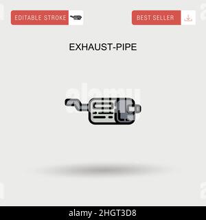 Exhaust-pipe Simple vector icon. Stock Vector