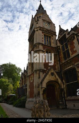 Cambridge University has classic old buildings. Stock Photo