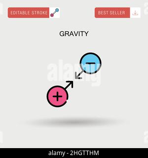 Gravity Simple vector icon. Stock Vector