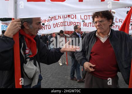 Rome, Italy 22/11/2003: National demonstration for guaranteed social income. © Andrea Sabbadini Stock Photo