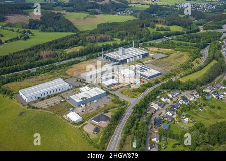 Aerial photograph, Buchholz industrial estate, Ohm und Häner Metallwerk, Theile Metallverarbeitung, Püttmann GmbH, Germinghausen, Drolshagen, Sauerlan