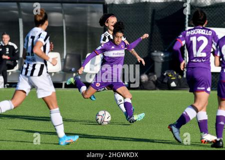 Teresa Claudia Pires Neto (ACF Fiorentina Femminile) during AC Milan vs ACF  Fiorentina femminile, Italian f - Photo .LiveMedia/Francesco Scaccianoce  Stock Photo - Alamy