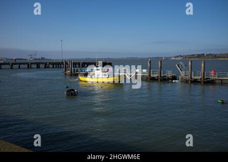 Harwich Harbour Foot Ferry plying her trade between Harwich, Shotley and Felixstowe in Harwich harbour Essex. Stock Photo