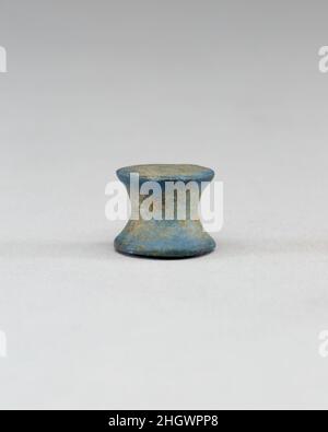Spool-Shaped Game Piece ca. 1504–1447 B.C. New Kingdom The first room that the Museum's excavators cleared in the family tomb of Neferkhawet was the east chamber. In the northwest corner of this room they found a mis-matched partial set of gaming pieces. The two types, conical and spool-shaped, are common components of the board games senet and 20-squares which were usually combined in a single game box with the game boards on opposite sides, and a drawer for the gaming pieces and the throw sticks or knuckle bones that were used like dice to determine how the pieces were moved on the boards. T Stock Photo