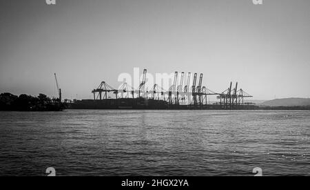 shipping industry, Cartagena de Indias Colombia. Stock Photo