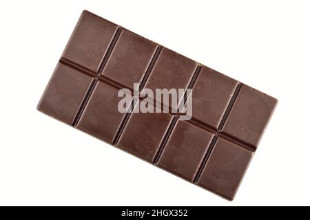 Chocolate Bar Isolated on White Background with Clipping Path Stock Photo