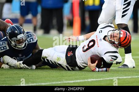 Tennessee Titans quarterback Ryan Tannehill (17) looks to pass during an  NFL football game against the Houston Texans, Sunday, Jan. 9, 2022, in  Houston. (AP Photo/Matt Patterson Stock Photo - Alamy