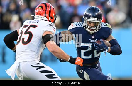 Cincinnati Bengals linebacker Logan Wilson (55) celebrates a missed field  goal during an NFL football game against the Green Bay Packers, Sunday,  Oct. 10, 2021, in Cincinnati. (AP Photo/Zach Bolinger Stock Photo - Alamy