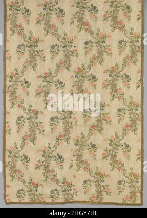 Panel 18th century Italian. Panel. Italian. 18th century. Silk. Textiles-Woven Stock Photo