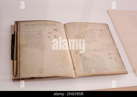 ancient, book showpiece in the museum of Delos island, Greece Stock Photo