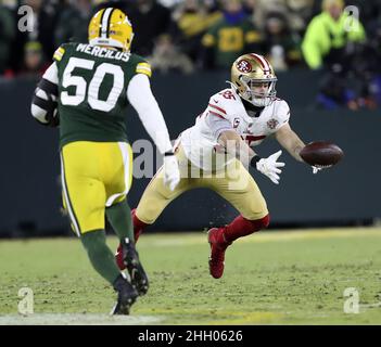 October 24, 2021: Green Bay Packers linebacker Whitney Mercilus #50 defends  against Washington Football Team offensive tackle Charles Leno Jr. #72  during NFL football game between the Washington Football Team and the