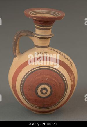 Jug 600–480 B.C. Cypriot. Jug. Cypriot. 600–480 B.C.. Terracotta. Cypro-Archaic II. Vases Stock Photo