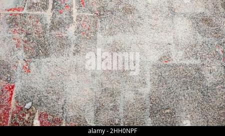 Old vintage red brick wall. Abstract architectural loft background for design. Stock Photo