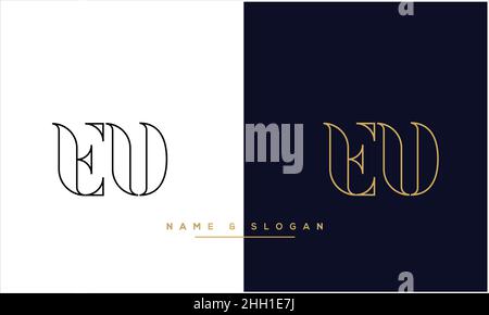 ED, DE Abstract Letters Logo MONOGRAM Stock Vector