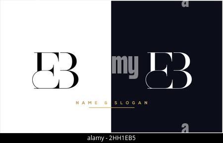 EB, BE Abstract Letters Logo MONOGRAM Stock Vector