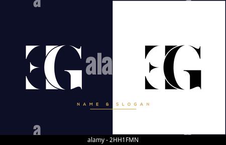 GE Alphabet letters Initials Monogram logo Stock Vector Image & Art - Alamy