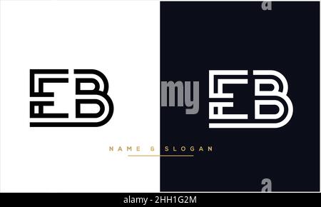 EB, BE Abstract Letters Logo MONOGRAM Stock Vector