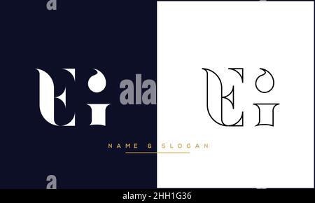 EG, EG Abstract Letters Logo MONOGRAM Stock Vector