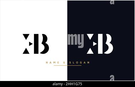 EB, BE Abstract Letters Logo MONOGRAM Stock Vector