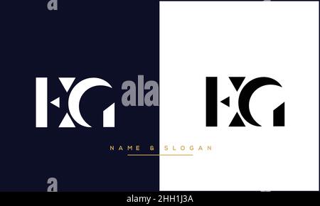 EG, EG Abstract Letters Logo MONOGRAM Stock Vector