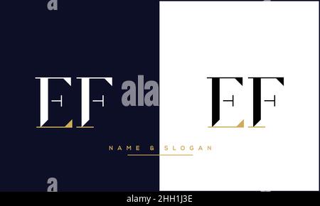 EF, FE Abstract Letters Logo MONOGRAM Stock Vector