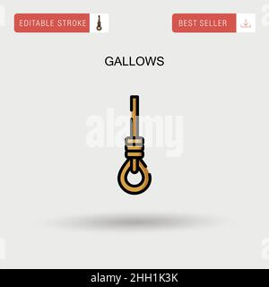 Gallows Simple vector icon. Stock Vector