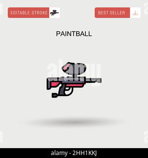 Paintball Simple vector icon. Stock Vector