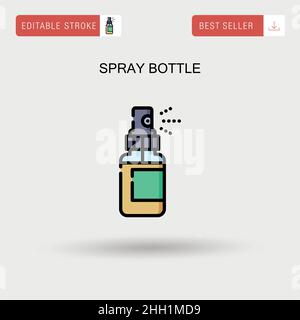 Spray bottle Simple vector icon. Stock Vector