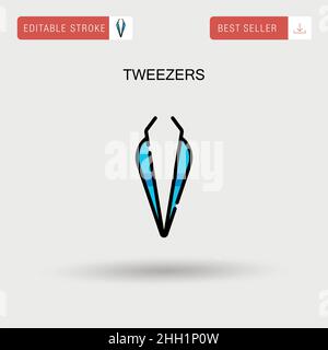 Tweezers Simple vector icon. Stock Vector