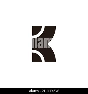 letter ky simple geometric flat clean logo vector Stock Vector
