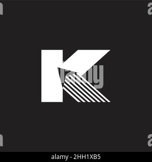 letter k swoosh arrow motion movement logo vector Stock Vector