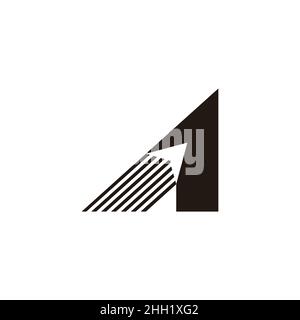 letter a swoosh arrow motion movement logo vector Stock Vector