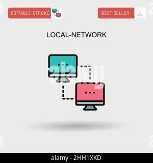 Local-network Simple vector icon. Stock Vector