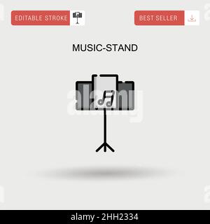 Music-stand Simple vector icon. Stock Vector