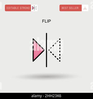 Flip Simple vector icon. Stock Vector