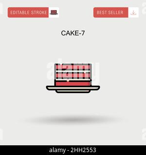 Cake-7 Simple vector icon. Stock Vector