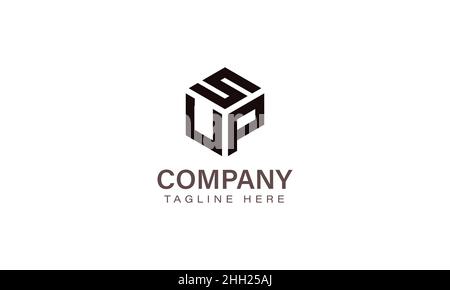 Letter SUP Logo, Three Letter Logo, Alphabet S U P Hexagon Shape Vector Icon Template Stock Vector