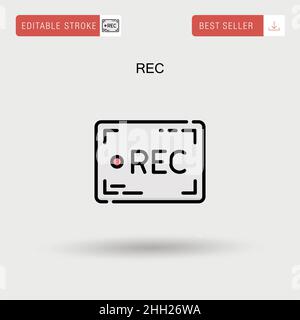 Rec Simple vector icon Stock Vector Image & Art - Alamy