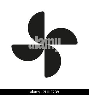 Propeller icon isolated on white background. Propeller vector logo. Fan in flat design style. Modern vector pictogram for web graphics - stock vector. Stock Vector