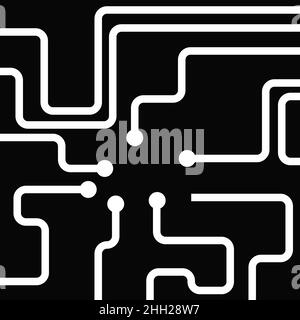 Seamless texture of a printed circuit board. EPS 10 Stock Vector