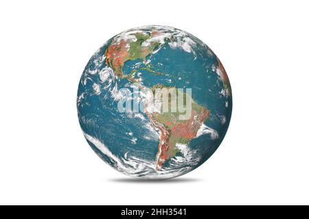 Globe, Earth isolated on white background. Elements of this image furnished by NASA Stock Photo